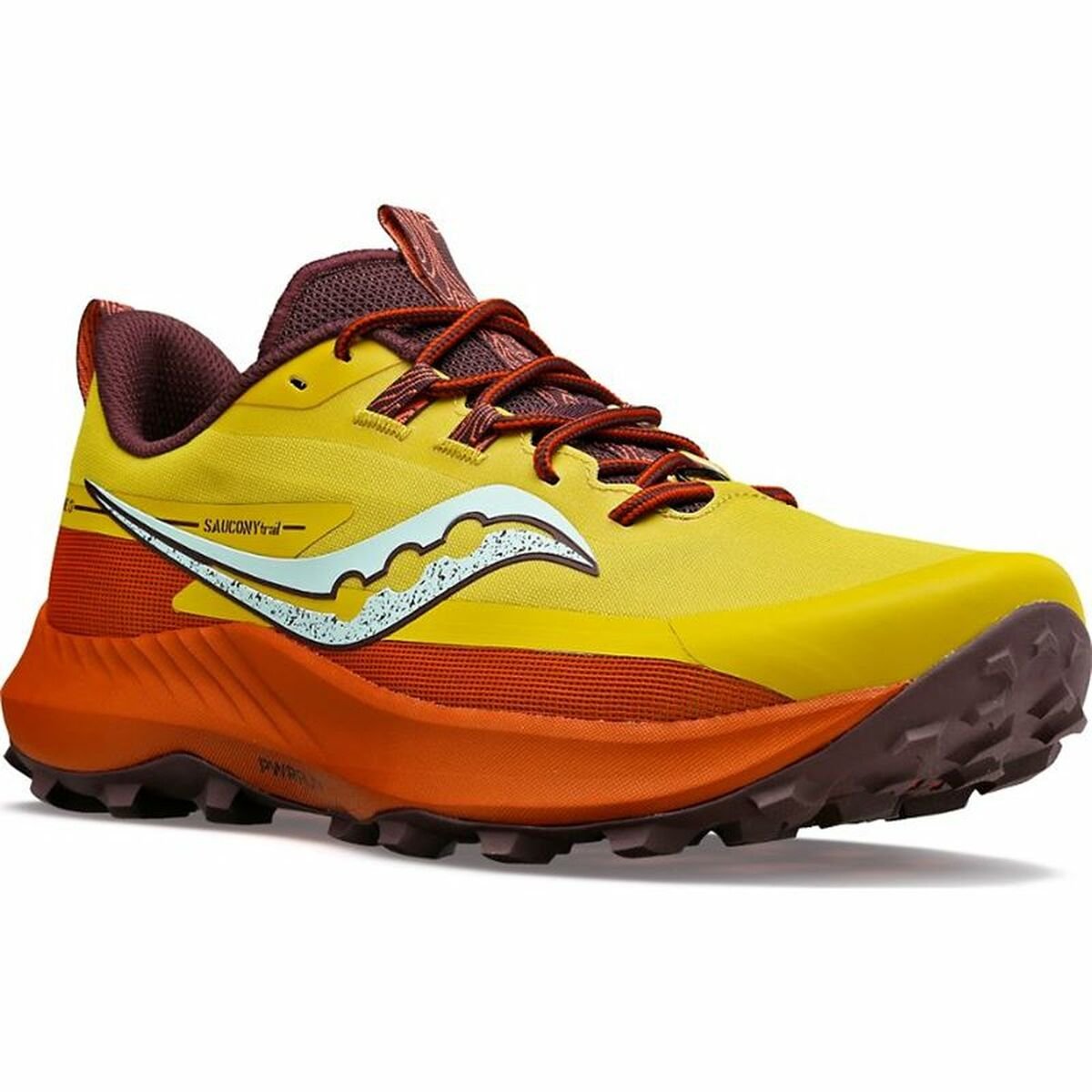 Running Shoes for Adults Saucony Saucony Peregrine 13 Yellow Orange Lady - Image 3