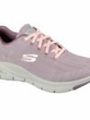 Sports Trainers for Women Skechers Arch Fit Comfy Wave Light Pink