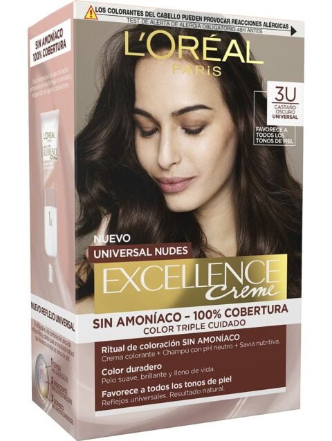 Permanent Dye L'Oreal Make Up Excellence Dark Brown