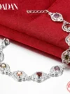 ZDADAN 925 Sterling Silver Fashion Crystal Charm Bracelet & Bangle For Women Simple Adjustable Bracelets Jewelry Party Gifts