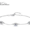 KALETINE Luxury Evil Eye Charm Bracelet for Women 925 Sterling Silver Shiny Cut Cubic Zircon CZ Adjustable Bangles Jewelry Gift