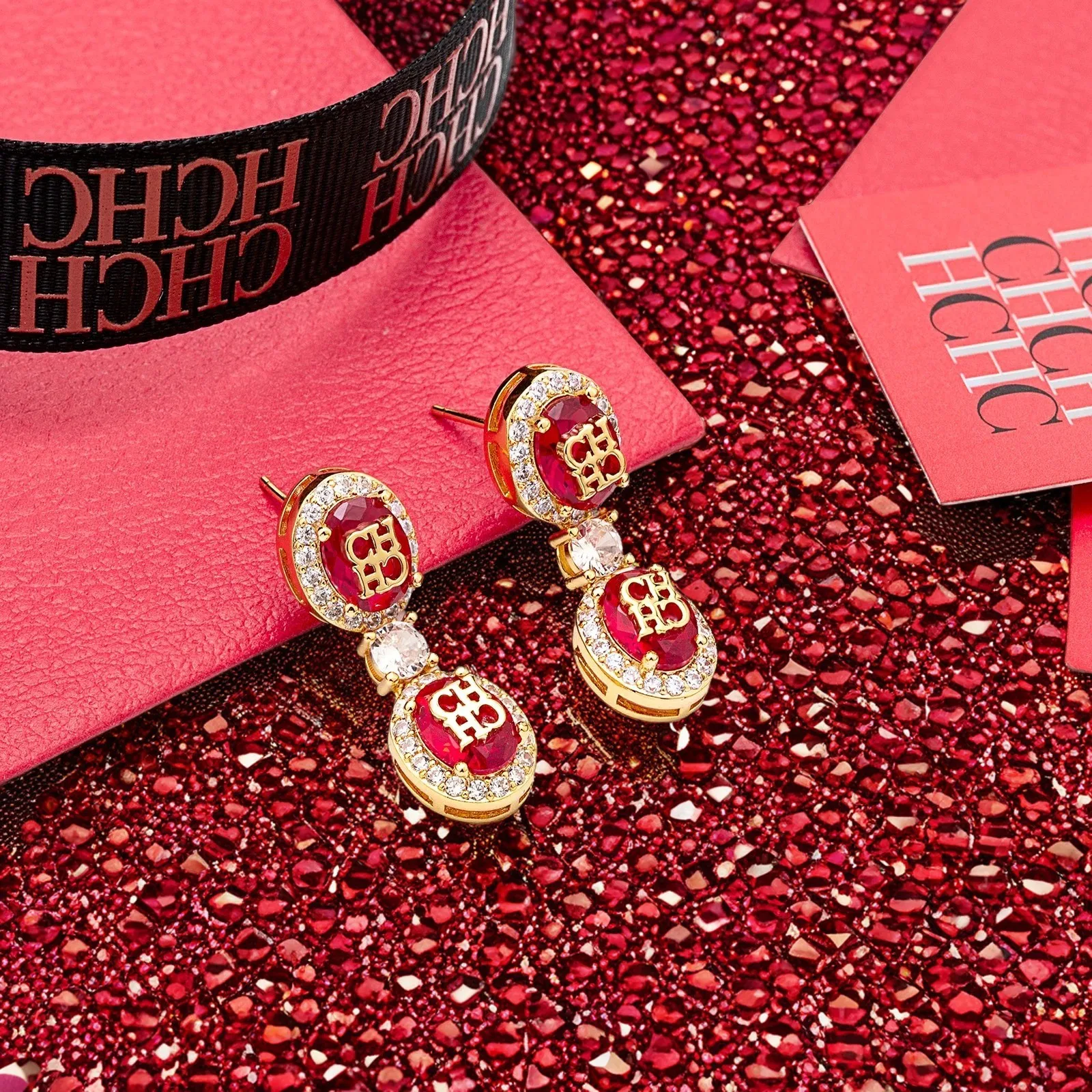 CILMI HARVILL CHHC 2024 Women's Earrings With Inlay Design Elegant Luxurious Lightweight Metal Material christmas gift - Image 5