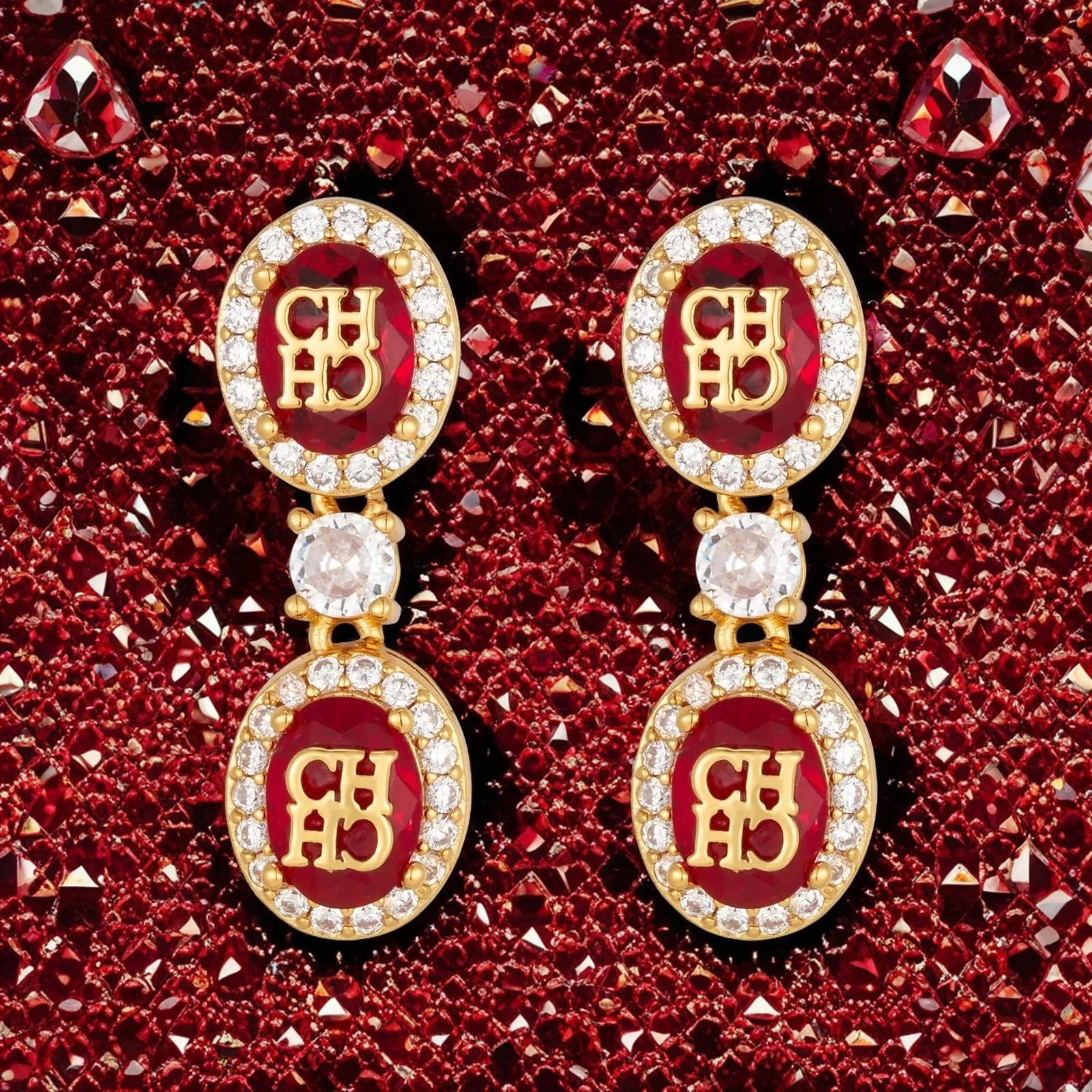CILMI HARVILL CHHC 2024 Women's Earrings With Inlay Design Elegant Luxurious Lightweight Metal Material christmas gift - Image 4