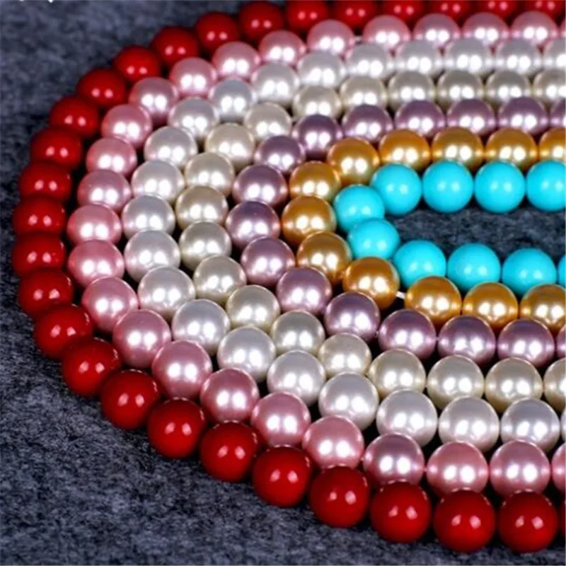 Natural Shell Pearl Round Beads Real shells For Jewellery Making Necklace Making Diy Bracelet Jewelry 4-12mm Factory Wholesale - Image 6