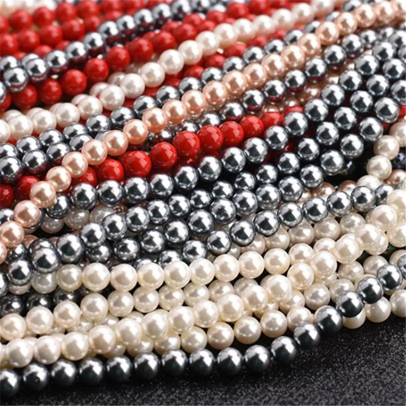 Natural Shell Pearl Round Beads Real shells For Jewellery Making Necklace Making Diy Bracelet Jewelry 4-12mm Factory Wholesale - Image 4