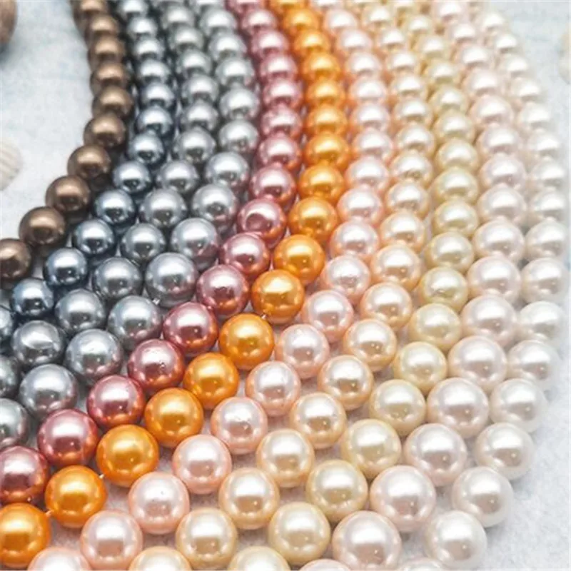 Natural Shell Pearl Round Beads Real shells For Jewellery Making Necklace Making Diy Bracelet Jewelry 4-12mm Factory Wholesale - Image 5