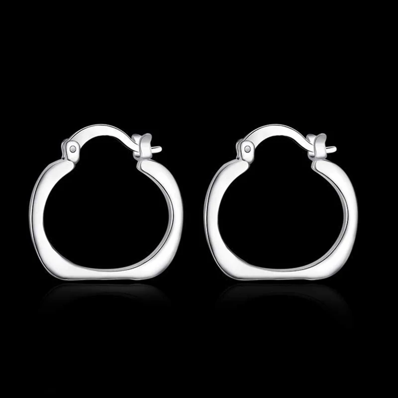 Aravant 925 Silver Flat Square Hoop Earrings For Women Fashion Jewelry - Image 5