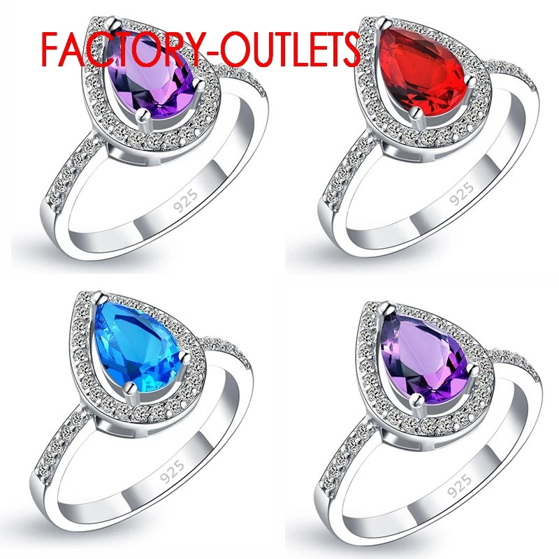 Fashion Jewelry Set 925 Sterling Silver Needle Crystal Water Drop Design Female Party Engagement Wholesale All Compatible - Image 4