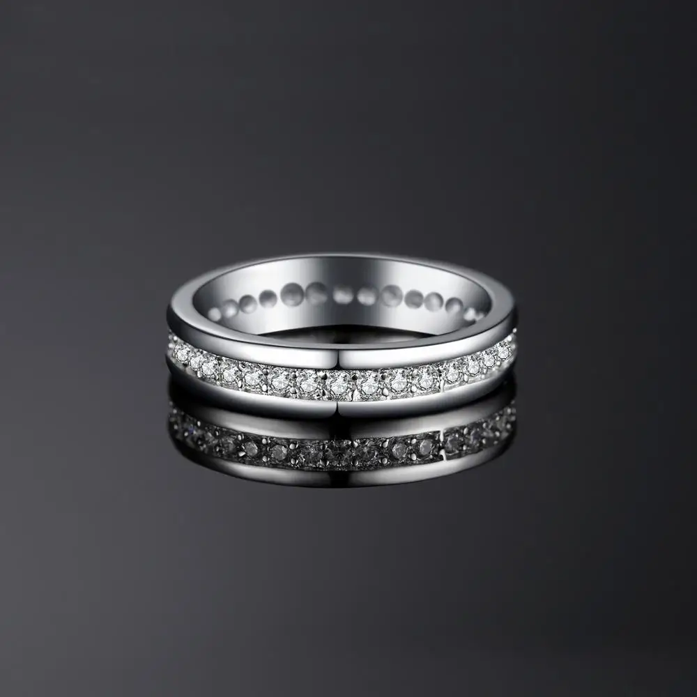 JewelryPalace Solid 925 Sterling Silver Wedding Engagement Ring for Woman AAAAA CZ Simulated Diamond Band Ring Luxury Jewelry - Image 3