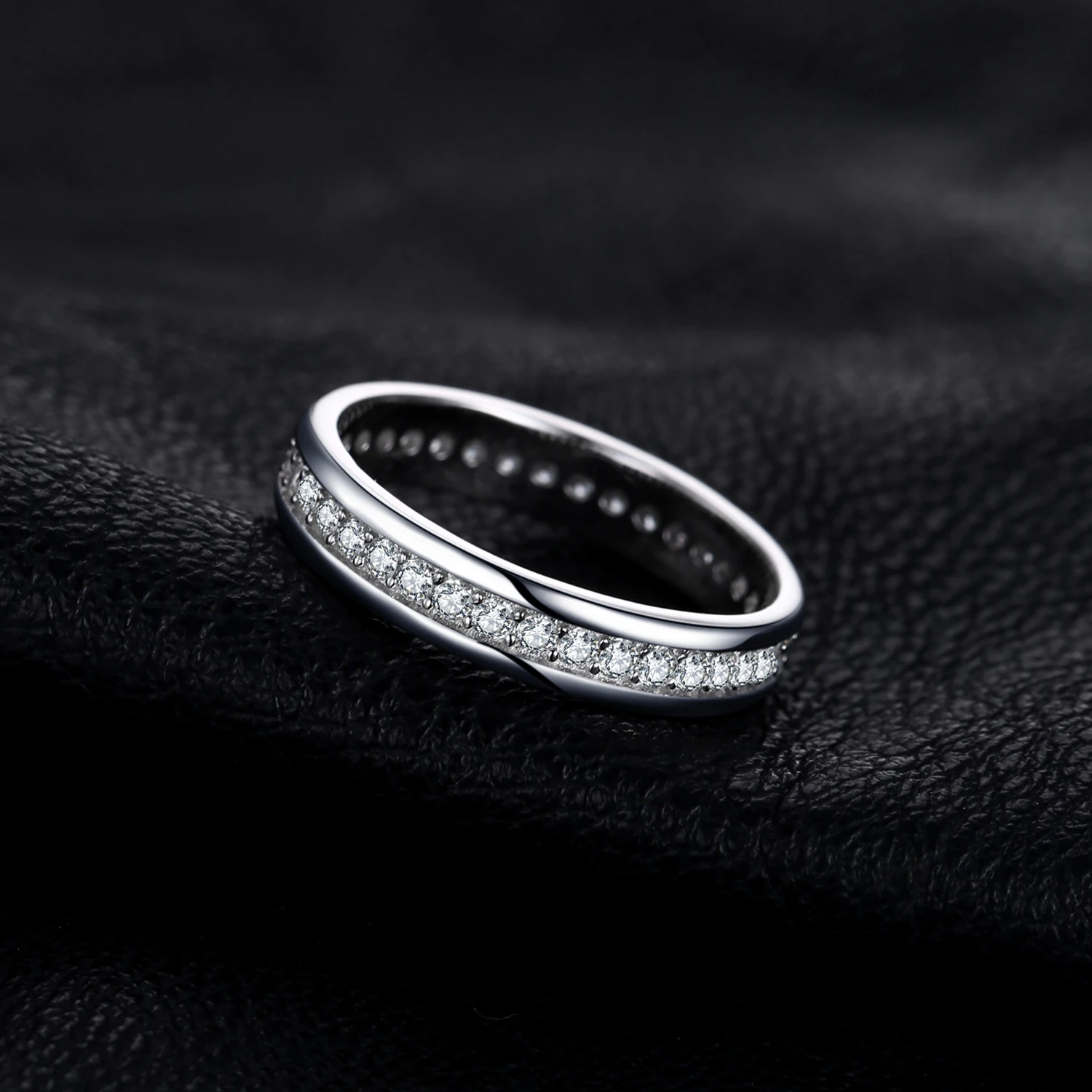 JewelryPalace Solid 925 Sterling Silver Wedding Engagement Ring for Woman AAAAA CZ Simulated Diamond Band Ring Luxury Jewelry - Image 2