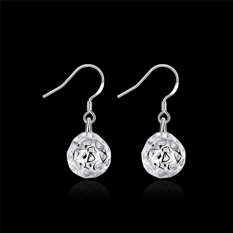 925 Sterling Silver Earrings Temperament Women Ball Earrings Christmas Gifts Street All-match Jewelry - Image 3