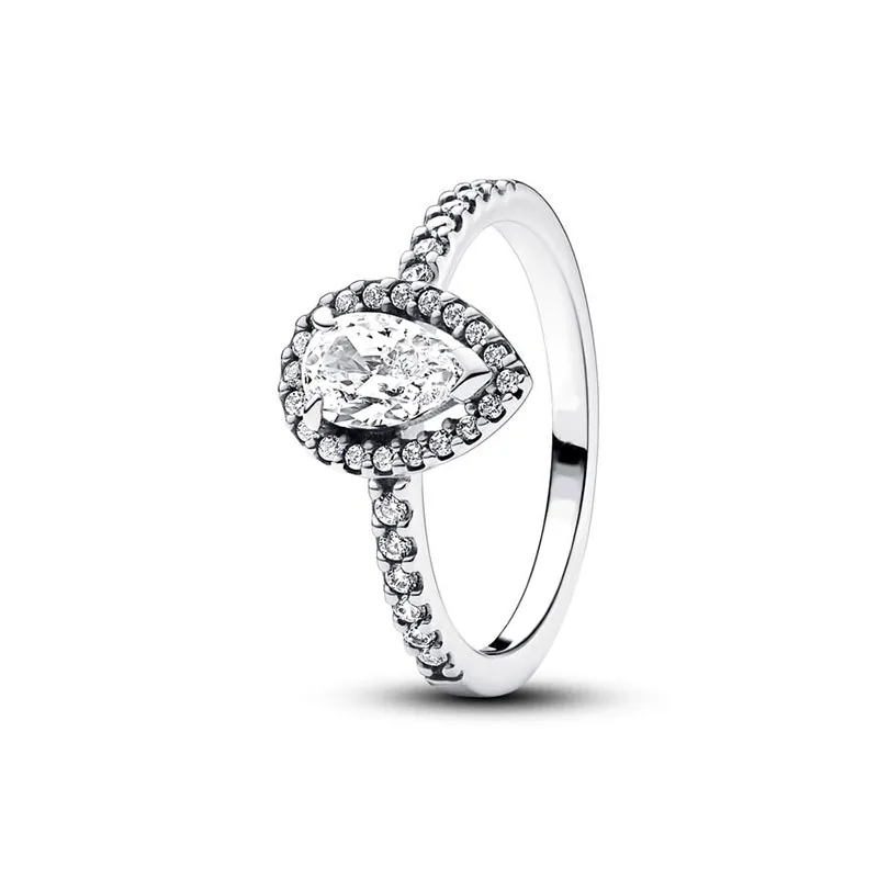 New 925 Silver Ring Sparkling Crown Solitaire Ring Double Heart Ring For Women Engagement Ring Jewelry Anniversary Gift - Image 6