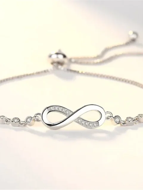 New fine 925 Sterling Silver pretty Crystal Bracelets for Women Fashion Jewelry Party Wedding Accessories Valentine's Day Gifts