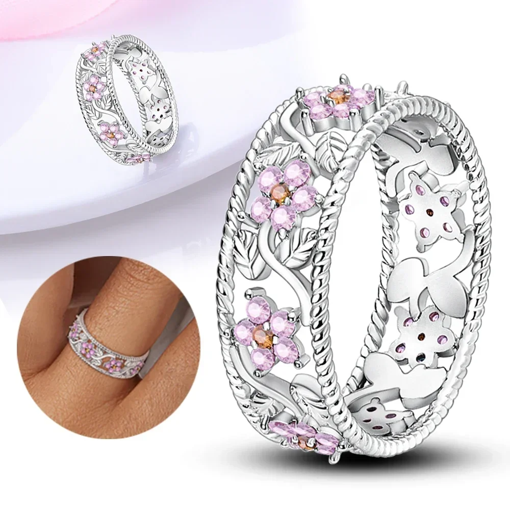 Sterling Silver S925 Rings Sun Moon Star Stackable Colored Zircon for Women Original Silver 925 Wedding Ring Fine Jewelry Gift - Image 2