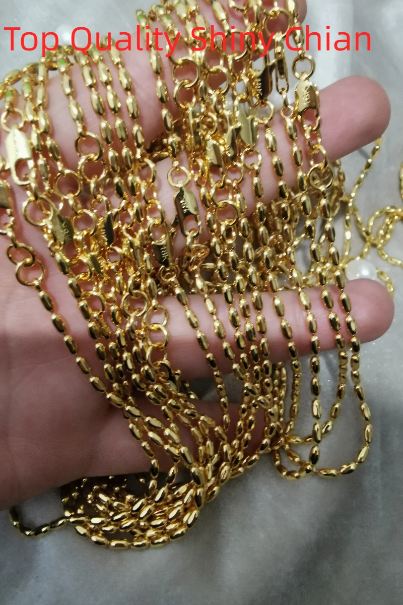 Titanium With 18K Gold Beads Chian Real Pearl Choker Necklace Designer T Show Runway Gown Rare INS Japan Korean Boho Top - Image 5