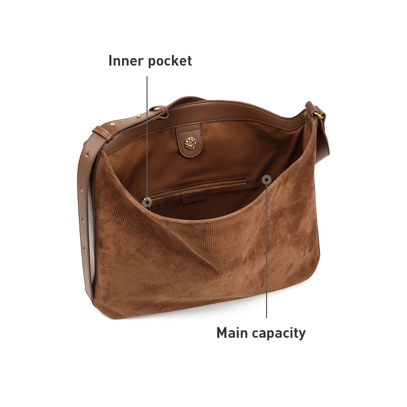 LA FESTIN Original Tote Bag Large Capacity Shoulder Crossbody New 2023 Women's bag Suede Bag Ladies Leather Bag Messenger Bag - Image 3
