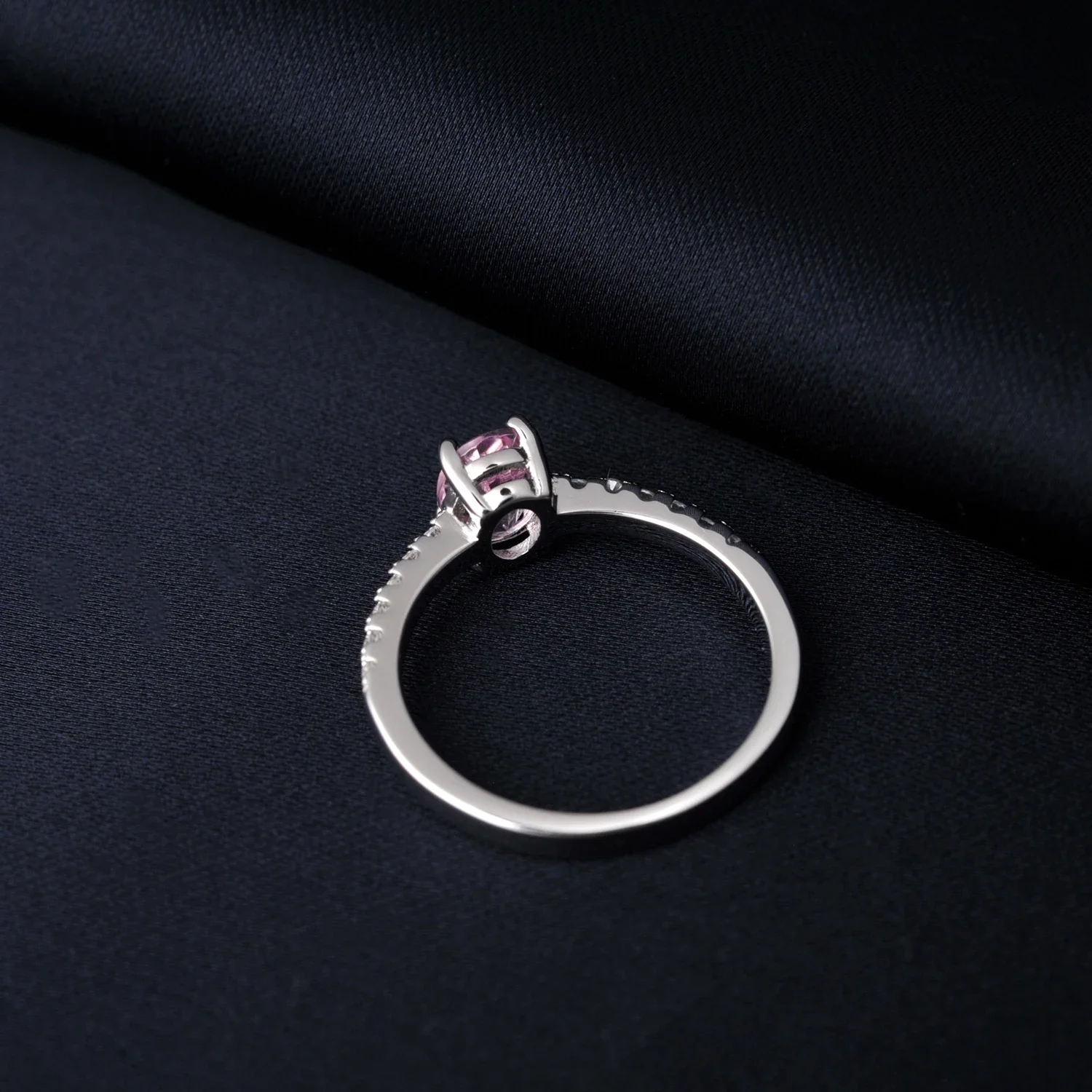 Potiy Genuine Natural Oval Pink Topaz 925 Sterling Silver Solitaire Ring for Woman Fashion Gemstone Fine Jewelry Wedding - Image 4