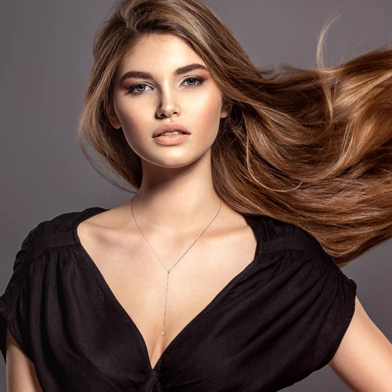 IOGOU Real Moissanite Diamond Necklace For Women Tassel Pendant Top Quality 925 Sterling Silver Wedding Bridal Sexy Girl Jewelry - Image 5