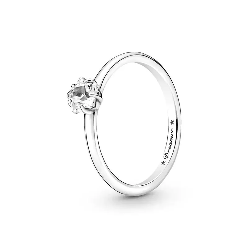 New 925 Silver Ring Sparkling Crown Solitaire Ring Double Heart Ring For Women Engagement Ring Jewelry Anniversary Gift - Image 4