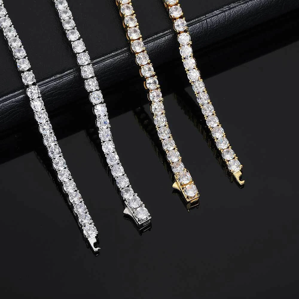 KNOBSPIN D VVS1 Moissanite Tennis Necklace for Women Wedding Jewelry with Certificate s925 Sliver Plated 18k White Gold Necklace - Image 3