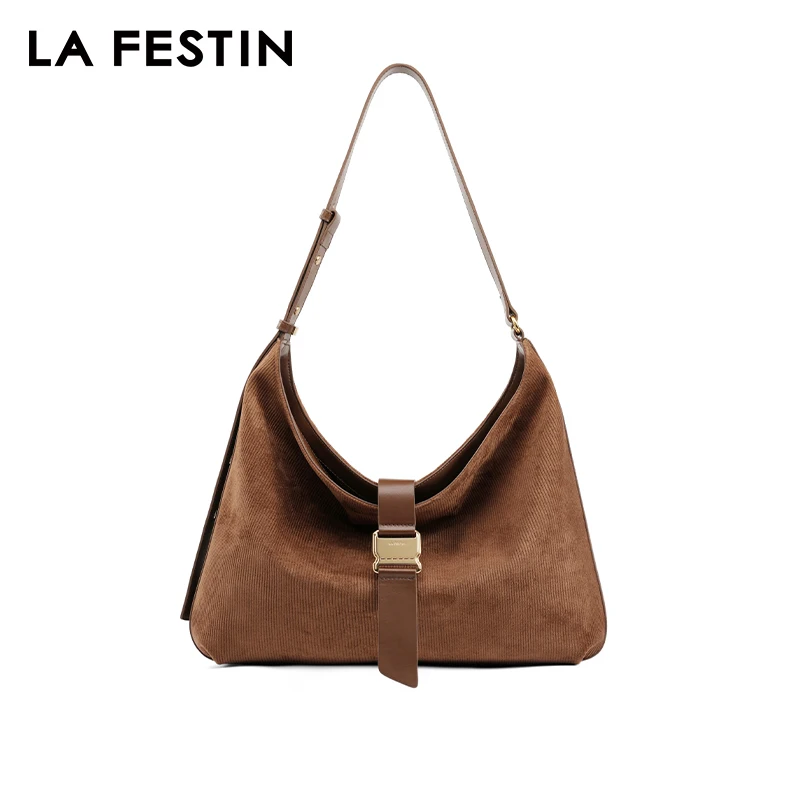 LA FESTIN Original Tote Bag Large Capacity Shoulder Crossbody New 2023 Women's bag Suede Bag Ladies Leather Bag Messenger Bag - Image 2