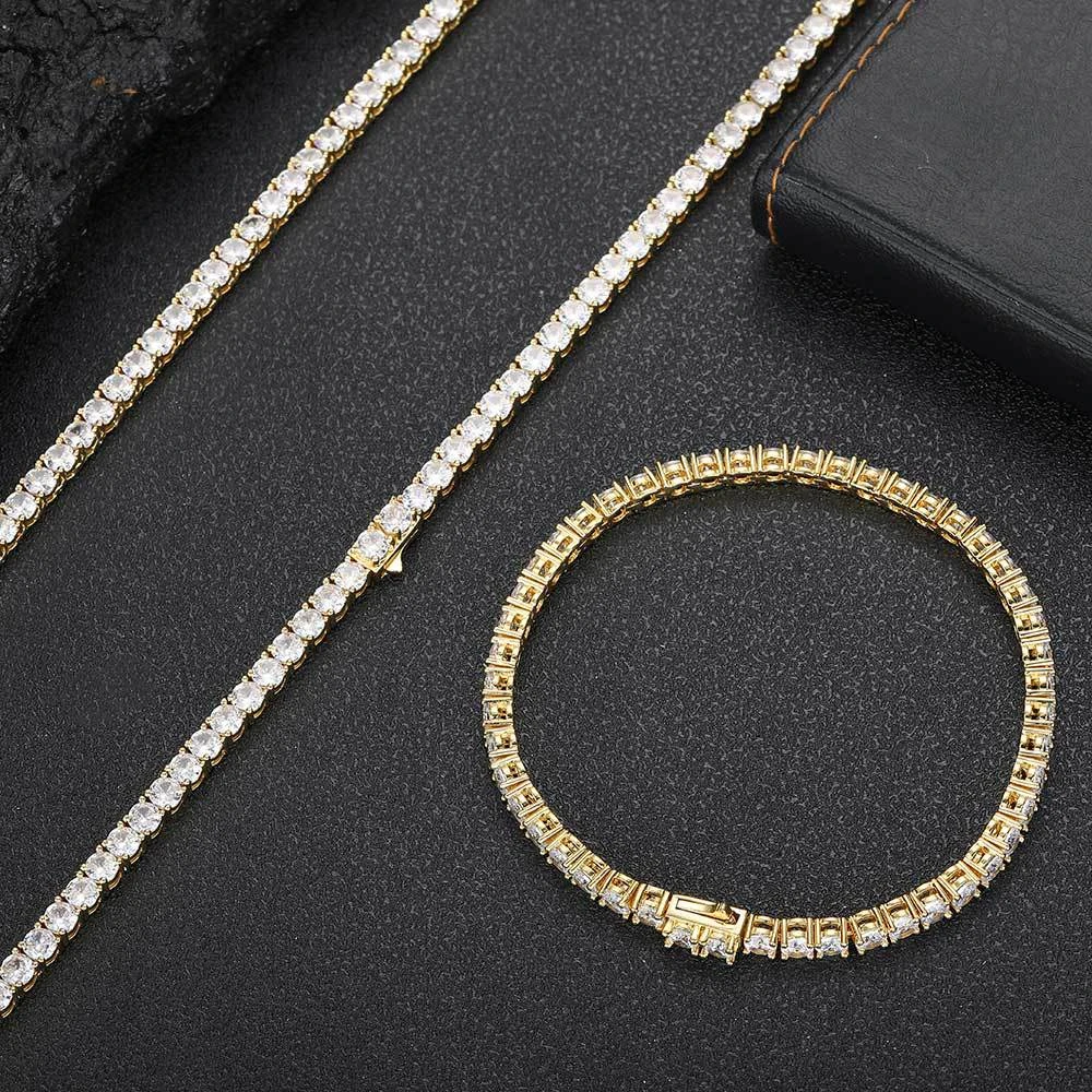 KNOBSPIN D VVS1 Moissanite Tennis Necklace for Women Wedding Jewelry with Certificate s925 Sliver Plated 18k White Gold Necklace - Image 6