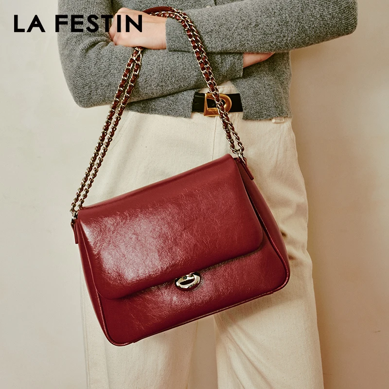 LA FESTIN Women's Bag Large-capacity Shoulder Bag Tote Bag Leather Handbag Crossbody Bag - Image 6