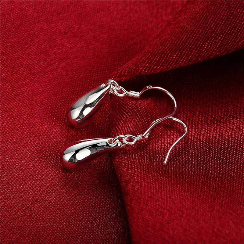925 Sterling Silver Water Droplets Raindrops Drop Earrings For Woman Wedding Engagement Party Fashion Charm Jewelry - Image 2