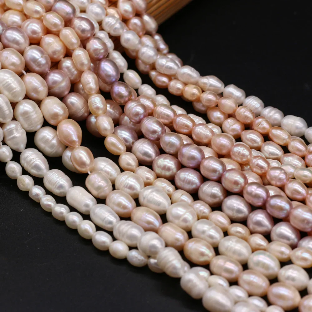 Natural Freshwater Pearl Beads Quality Rice Shape 100% Real Pearls Bead For Jewelry Making DIY Women Bracelet Necklace Earrings - Image 6