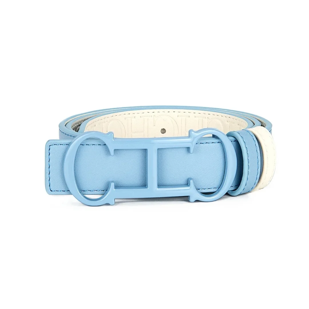 CILMI HARVILL CHHC Women's Belt Solid Color Double Size Double Sided Universal Pu Wear Resistant Material Gift Box Packaging - Image 5