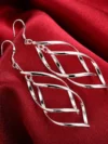 New Arrival 925 Sterling Silver wedding Earring Jewelry Women High Quality Long Earrings Hanging Drop hoop