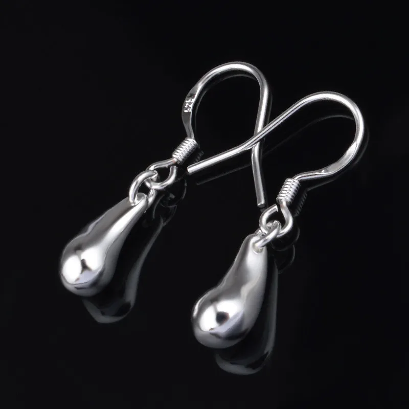 925 Sterling Silver Water Droplets Raindrops Drop Earrings For Woman Wedding Engagement Party Fashion Charm Jewelry - Image 3