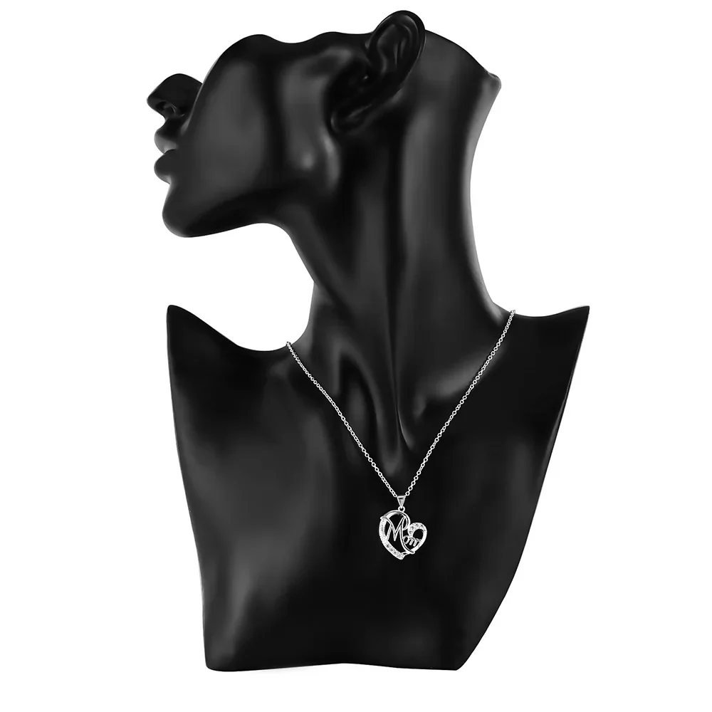 High quality 925 Sterling Silver Charm Elegant MOM Zircon Heart Pendant Necklace for Women Fashion fine Jewelry Mother Day Gift - Image 5