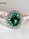 Fashion Finger Ring for Women 925 Silver Jewelry with Emerald Zircon Gemstones Rings Wedding Party Gifts Accessories Wholesale