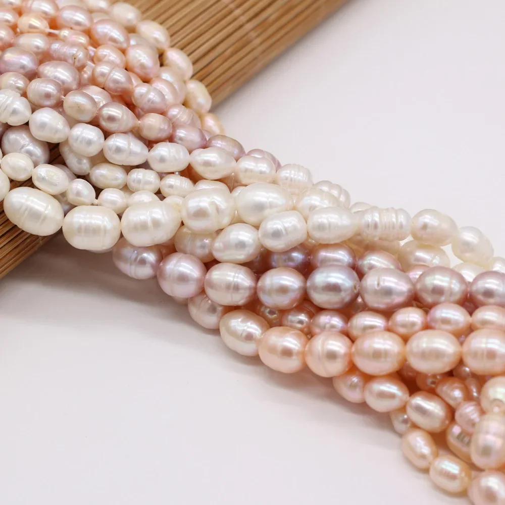 Natural Freshwater Pearl Beads Quality Rice Shape 100% Real Pearls Bead For Jewelry Making DIY Women Bracelet Necklace Earrings - Image 5