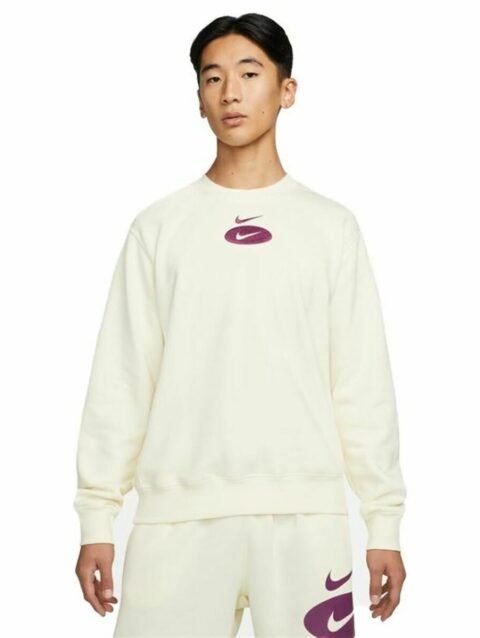 Men’s Sweatshirt without Hood Nike Swoosh League White