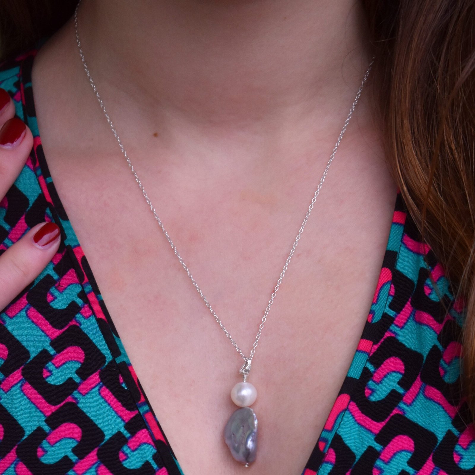 Silver Freshwater Pearl 925 Sterling Silver Necklace | by nlanlaVictory - Image 5