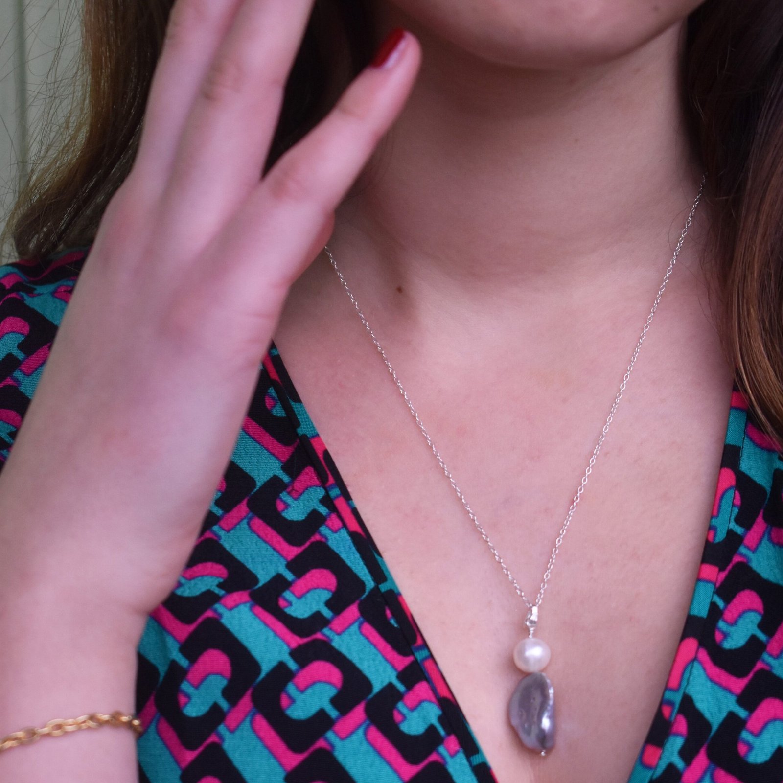 Silver Freshwater Pearl 925 Sterling Silver Necklace | by nlanlaVictory - Image 3