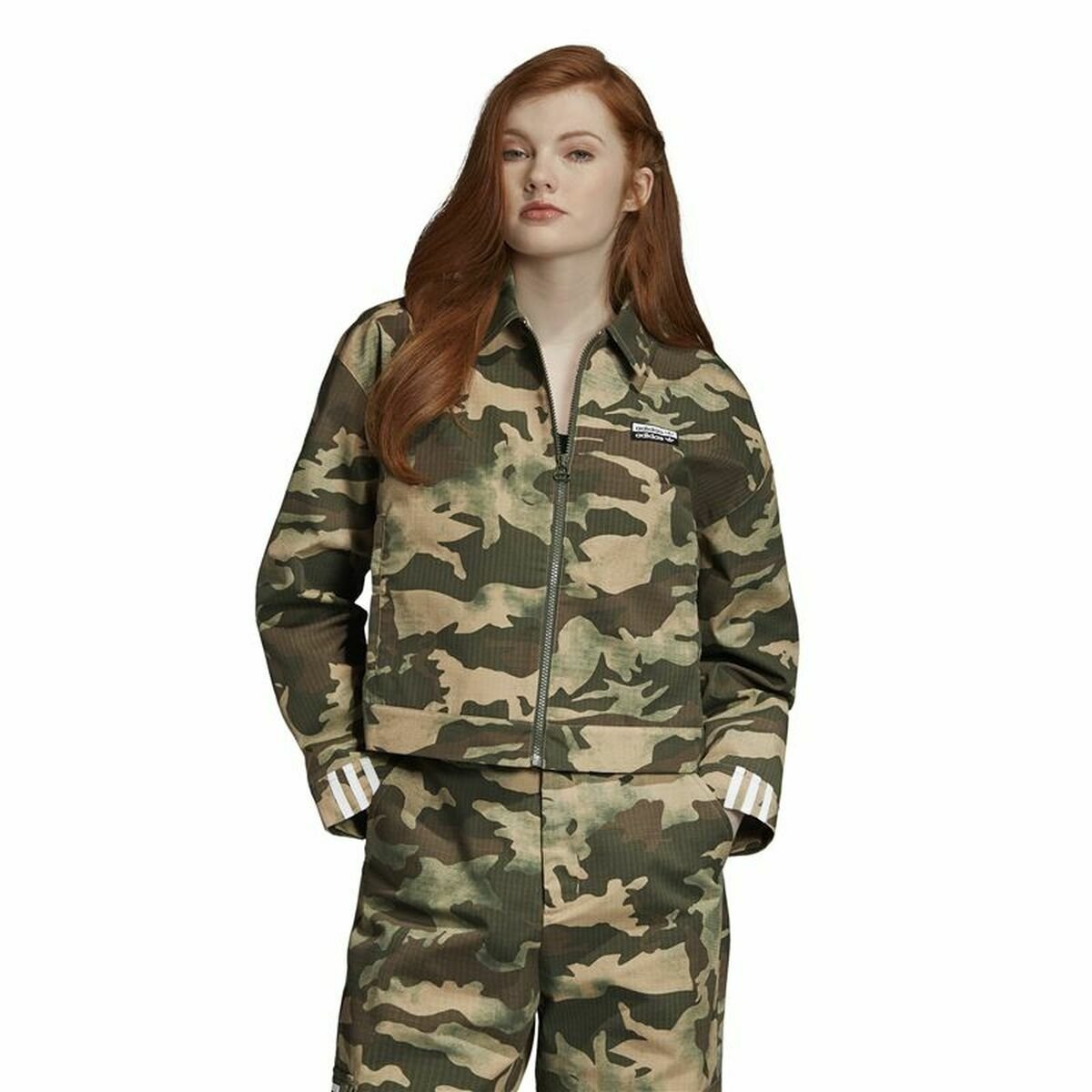 Women's Sports Jacket Adidas Track Dark green - Image 4