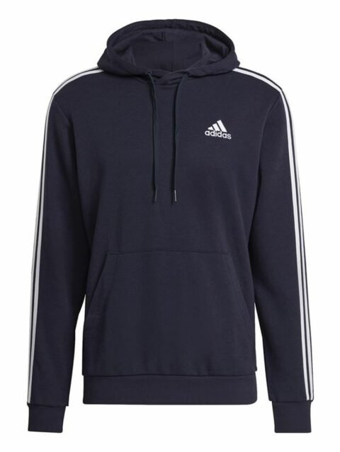 Men’s Hoodie Adidas Essentials 3 Stripes Navy Blue