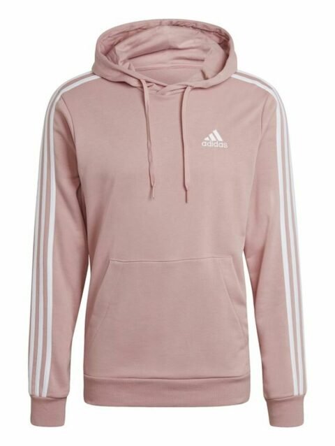 Men’s Hoodie Adidas Essentials Wonder Mauve 3 Stripes Pink