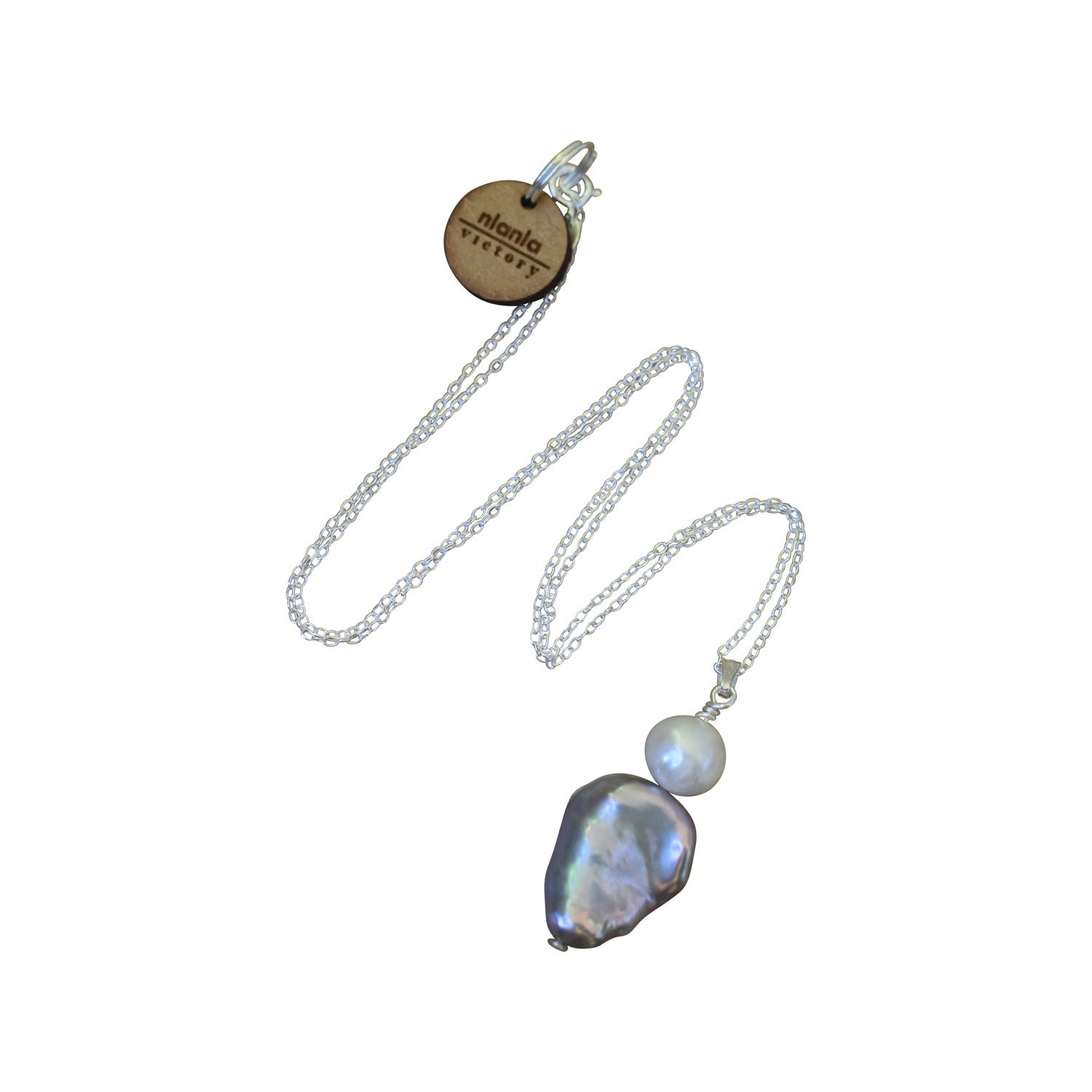 Silver Freshwater Pearl 925 Sterling Silver Necklace | by nlanlaVictory - Image 2