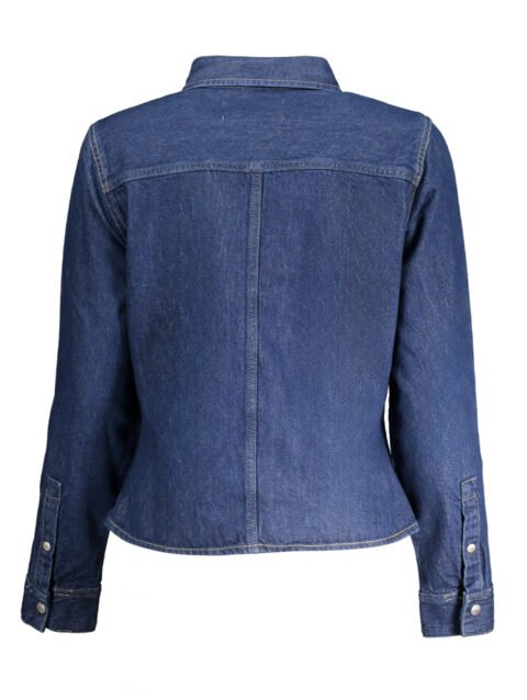 CALVIN KLEIN WOMEN'S LONG SLEEVE SHIRT BLUE