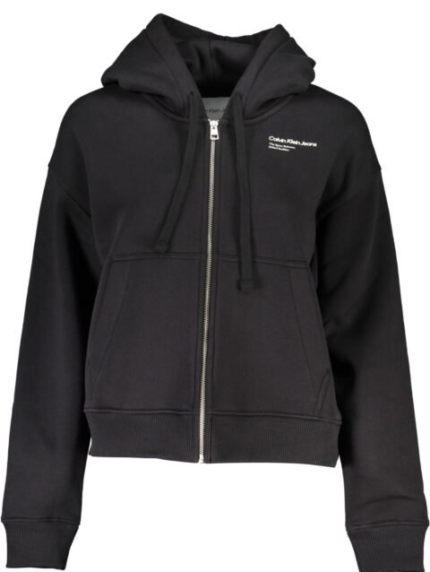 CALVIN KLEIN WOMEN'S BLACK ZIP SWEATSHIRT