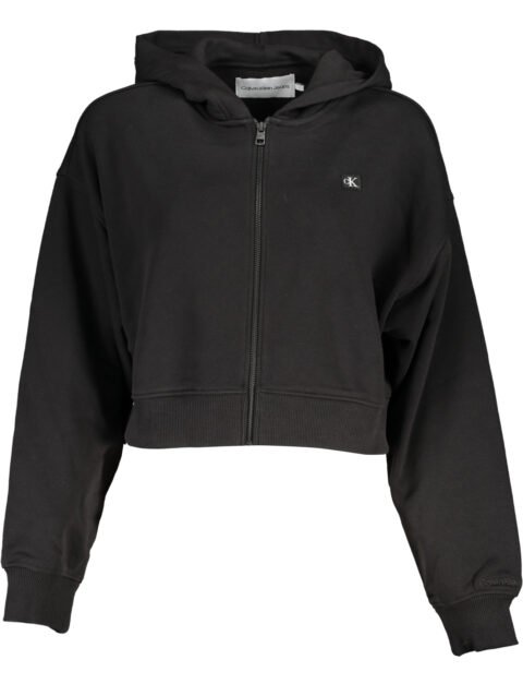 CALVIN KLEIN WOMEN'S BLACK ZIP SWEATSHIRT