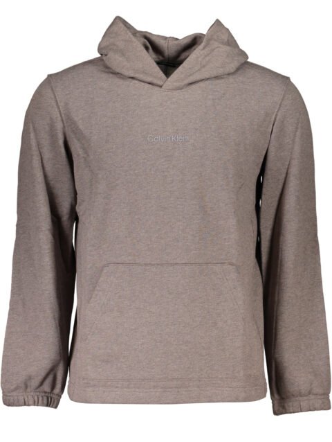 CALVIN KLEIN MEN'S BROWN ZIPLESS SWEATSHIRT