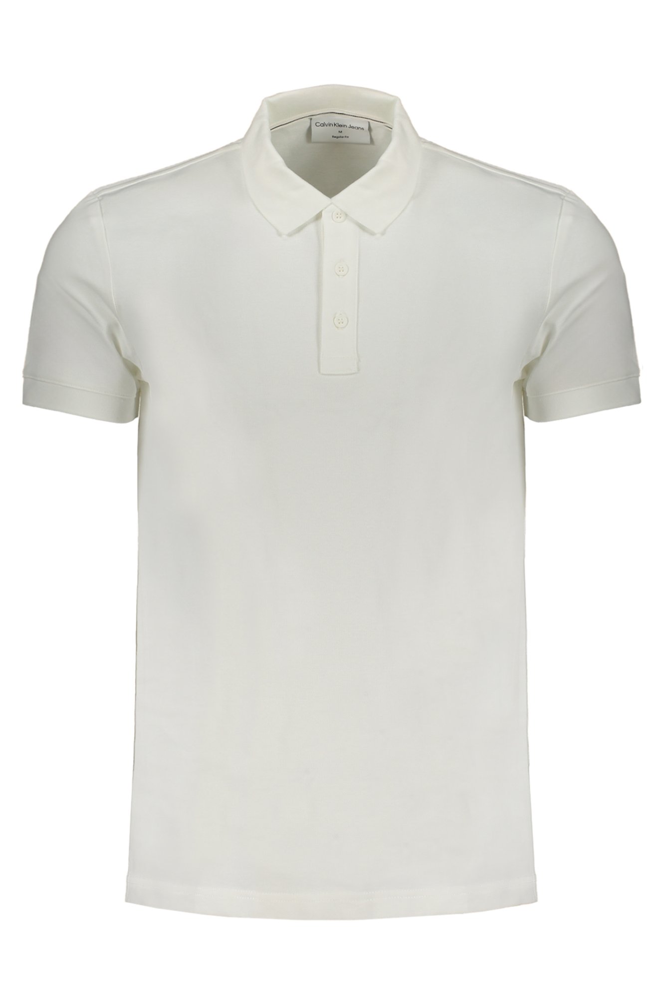 CALVIN KLEIN MEN'S WHITE SHORT SLEEVE POLO SHIRT