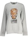 CAVALLI CLASS WOMEN'S GRAY ZIPLESS SWEATSHIRT