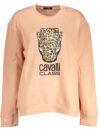 CAVALLI CLASS WOMEN'S PINK SWEATSHIRT WITHOUT ZIP