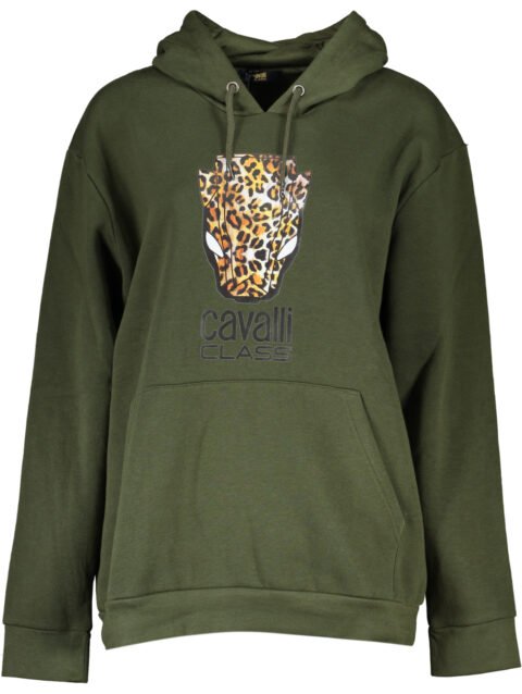 CAVALLI CLASS WOMEN'S ZIPLESS SWEATSHIRT GREEN